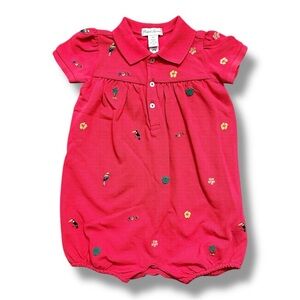 Ralph Lauren | Tropical-Embroidery Polo Shortall (12M) 🦜 🌺